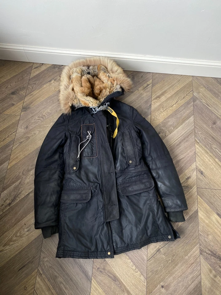 Chaqueta acolchada Kodiak de piel con capucha vintage Parajumpers Foto 4 de 4