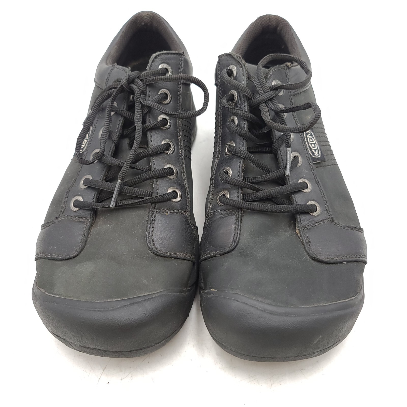 Scarpe utility Keen Austin da uomo taglia 11 5 nere in pelle resistenti all'acqua 1321 BLCK