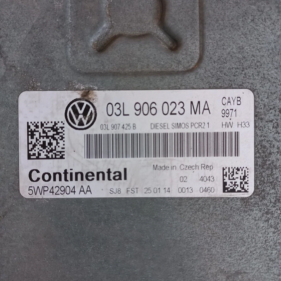 CALCULATEUR VW POLO V 1.6 TDI -DÉCODÉ -SIMOS PCR2.1  5WP42904 AA / 03L906023 MA - Immagine 2 di 2