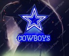 Dallas Cowboys Sports Texas 24"x20" Vivid LED Neon Sign Light Lamp With Dimmer