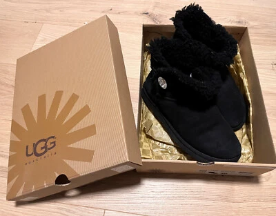 Ugg Boots Mini Bailey Button Bling Damen, schwarz, Größe 41 (10)