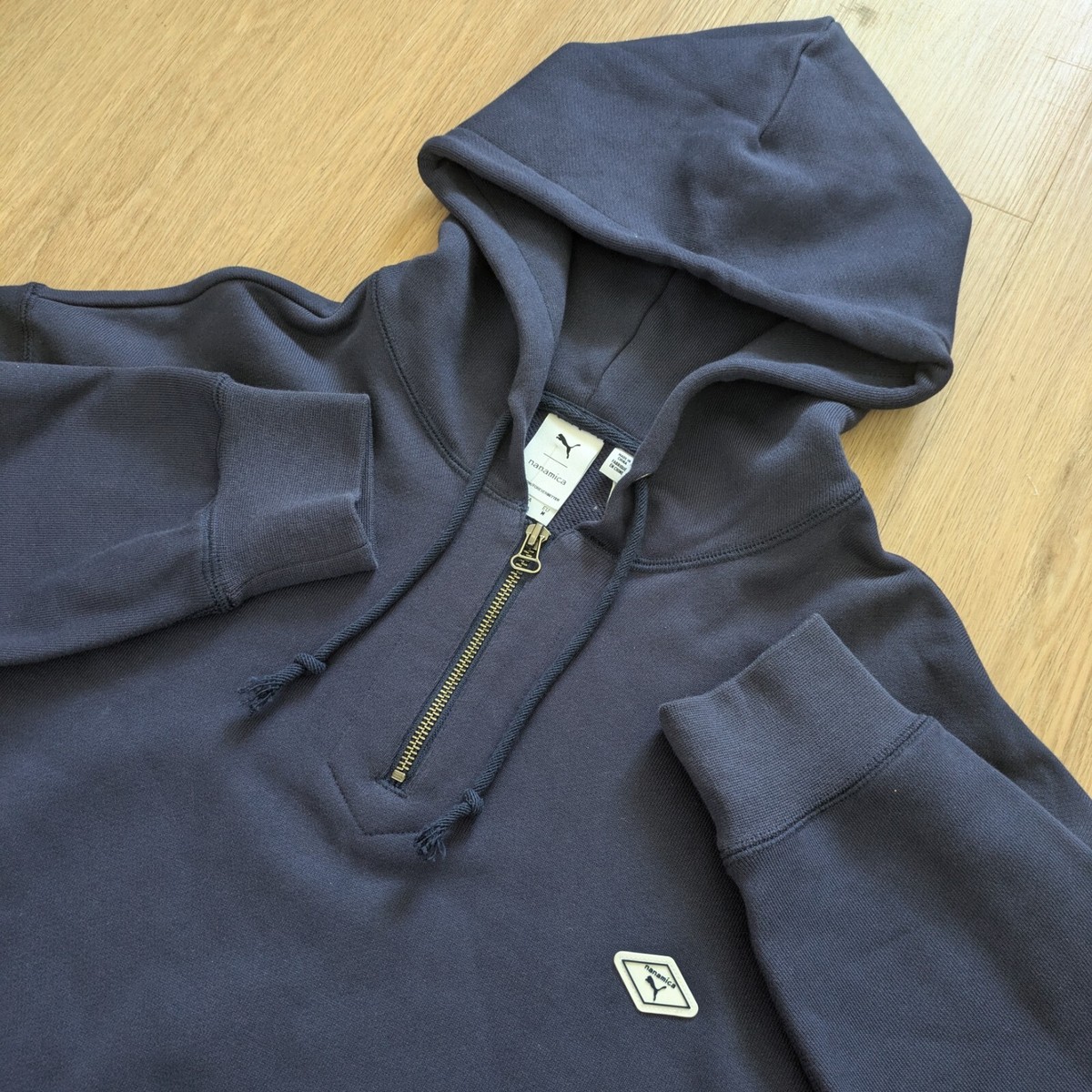 【PUMA x NANAMICA】スウェット パーカー ★XS〜XL★ ネイビー Puma x Nanamica Hoodie Men's Size Medium Cotton Quarter zip