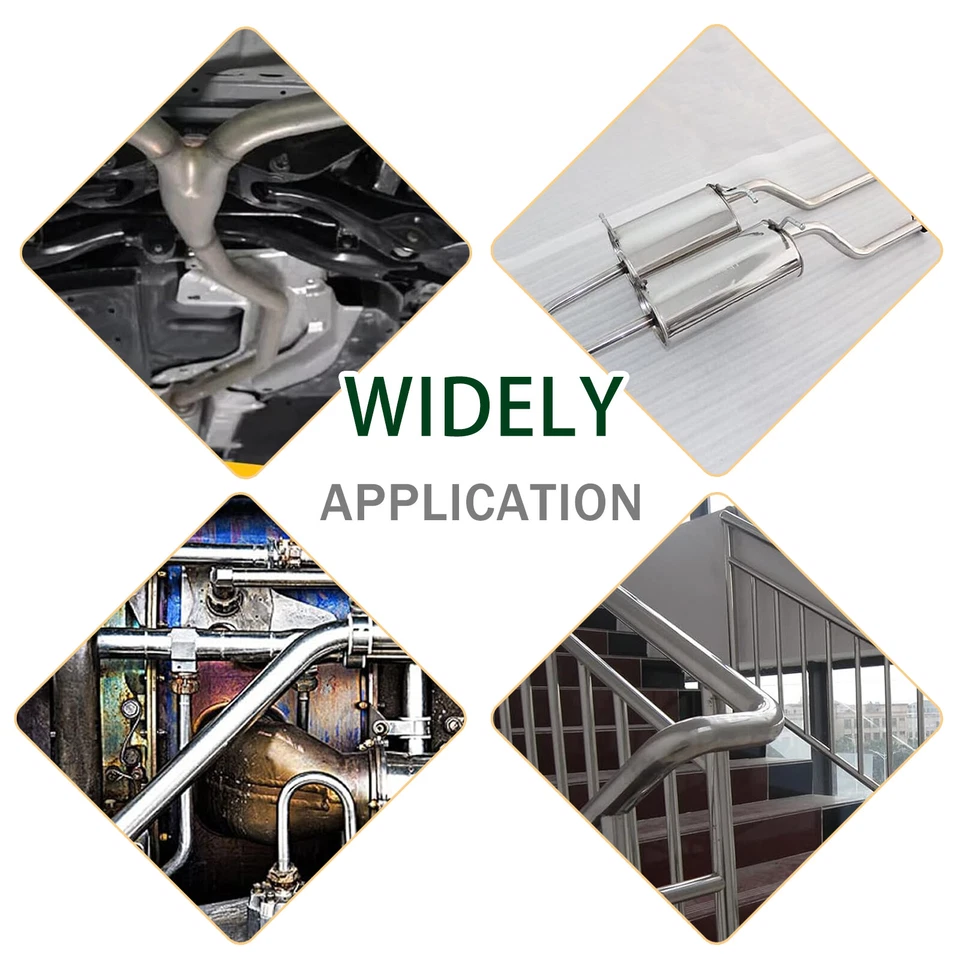 Tubo de escape recto de acero inoxidable T-304 de 4 pulgadas 102 mm tubo de tubo 40" Foto 4 de 4