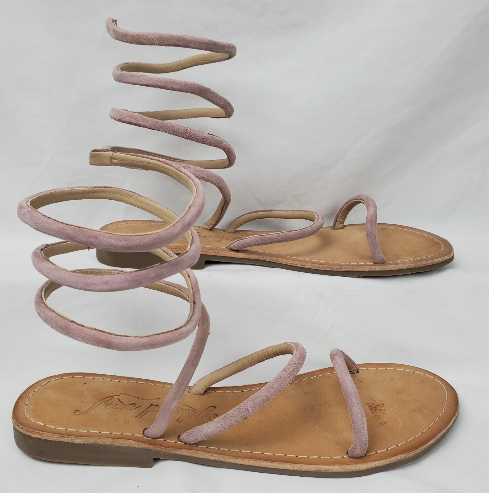FREE PEOPLE Havana Gladiator Wrap sandali bassi neri e rosa 38 US 7 Lotto di 2