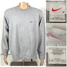 Vintage 90s Nike Essential Small Swoosh Sweatshirt Crewneck M DIUM MADE IN USA