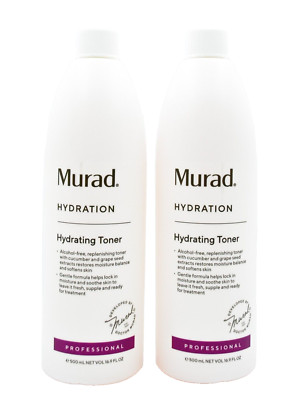 Murad Hydrating Toner Pro Size 16.9 fl oz/ 500 ml (2 Pack) *No Box*