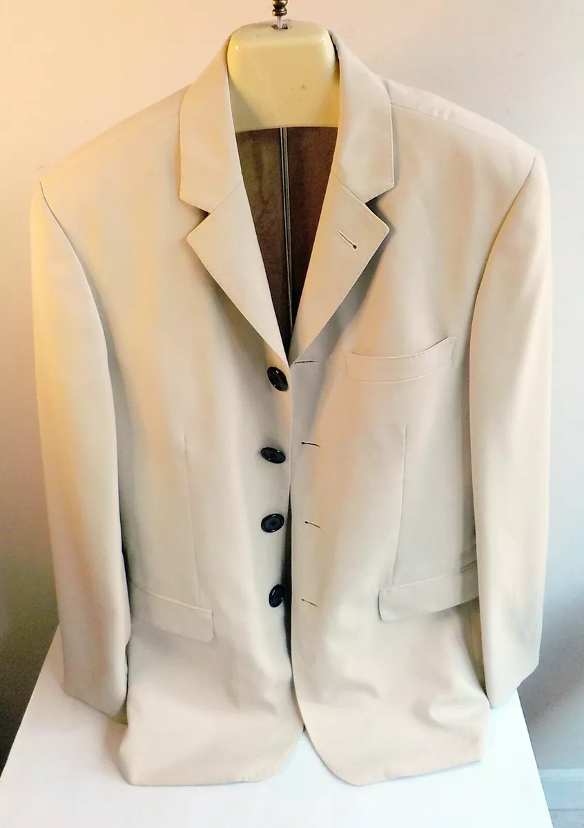 JEAN PAUL GAULTIER Classique 4 Button Blazer-Beige-Made in Italy SZ 38