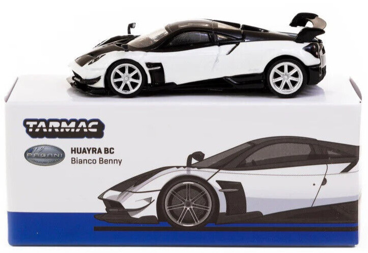 Изготовленный на заказ автомобиль Tarmac Works GLOBAL64 Pagani Huayra BC Bianco Benny в масштабе 164 3190₽