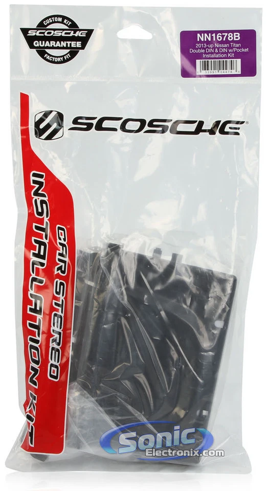 Scosche NN1678B Single/Double DIN Car Dash Install Kit For 2013-15 Nissan Titan - Image 3 of 3