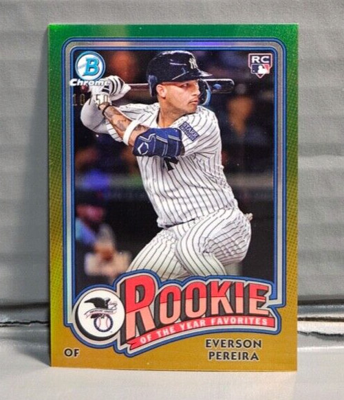 2024 Bowman Everson Pereira ROY Favorites Gold /50 #ROY-15