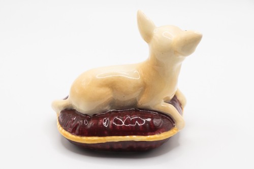 Beswick Porcelain Dog Chihuahua Laying on Cushion Model No. 2454 - Picture 4 of 7