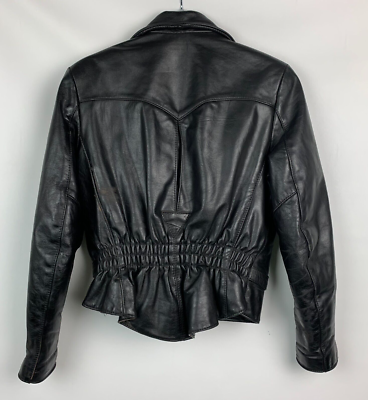 All American Rider Vintage Moto Jacket Black Leather Zip Belt