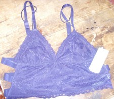 NWT NEW Honeydew size L navy blue bra lace with multi straps on back 36 retail