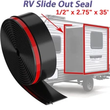 Racewill 1/2"x2.75"x35' Utility RV Slide Out Seal Base Trailer Weather Stripping