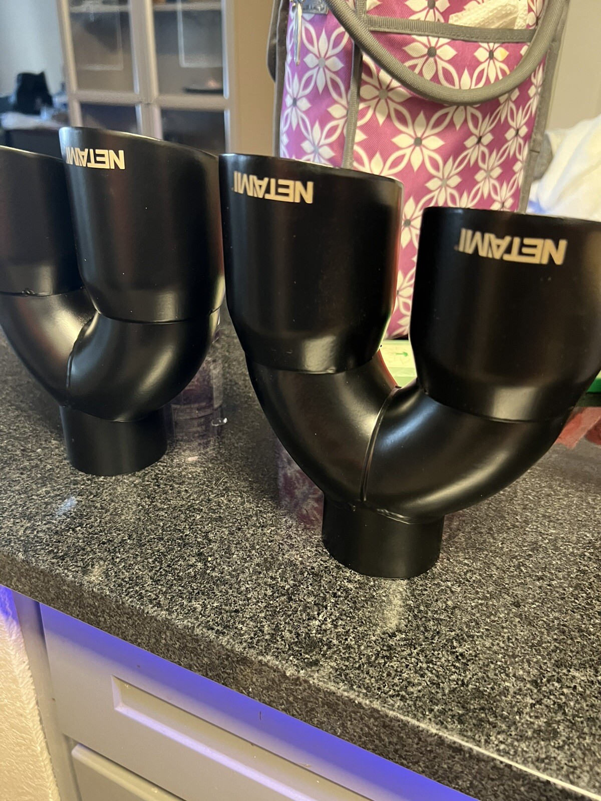 NETAMI 2.25” Inlet to 3” quad staggered Outlet Stainless Steel Exhaust