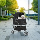 3 Wheels Pet Stroller Dog Cat Cage Jogger Stroller for Medium Small Dogs Cats