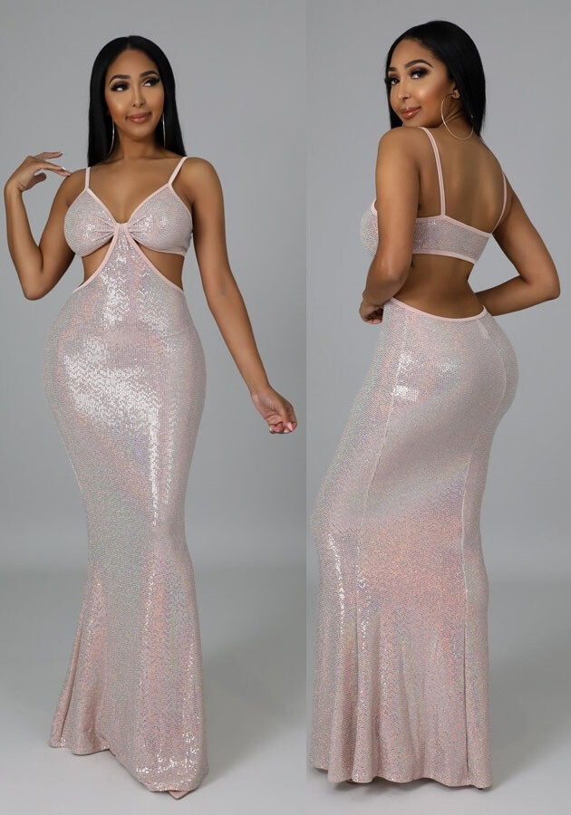 how to dress gq mens fashion style Sparkly Two Piece Prom Dresses Spaghetti Strap Lace Appliqued Long For –  Viniodress main image 1