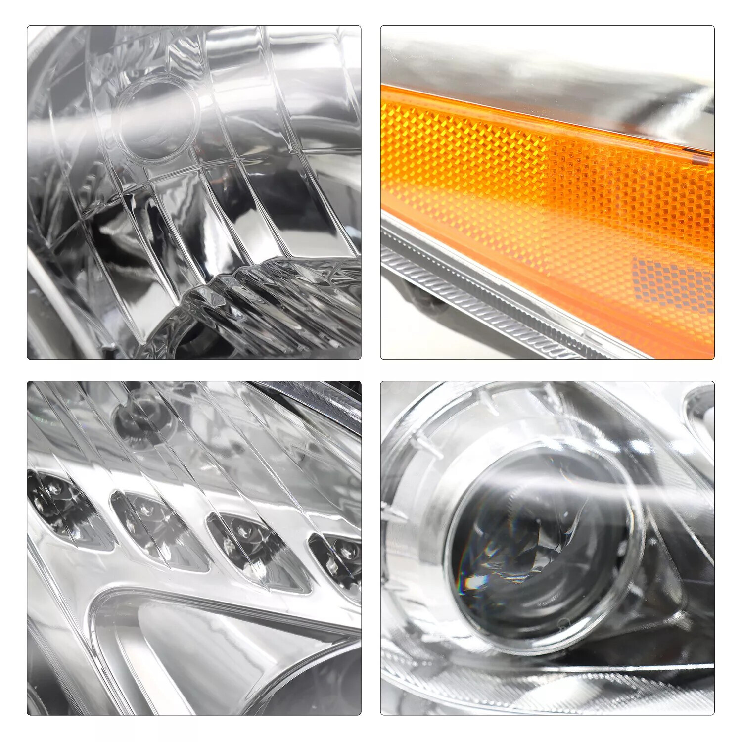 Halogen Headlights fit for 2012-2015 Toyota Prius Passenger RH Side Chrome House