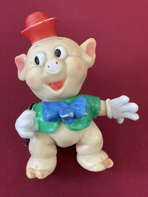 Große Figur Walt Disney Produktion Drei kleine Schweinchen alt 60er Jahre