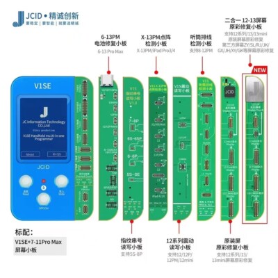 9 in 1 JC V1S Programmer Repair tool for iPhone X XR XS Max 11 12 13 + 8 BOARDS