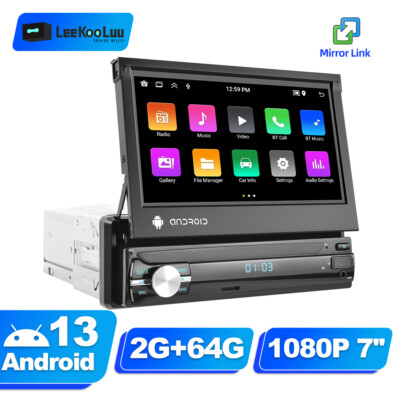7'' 2G+64G Android 13.0 Autoradio 1DIN Mit GPS Navi WIFI Touchscreen Bluetooth FM