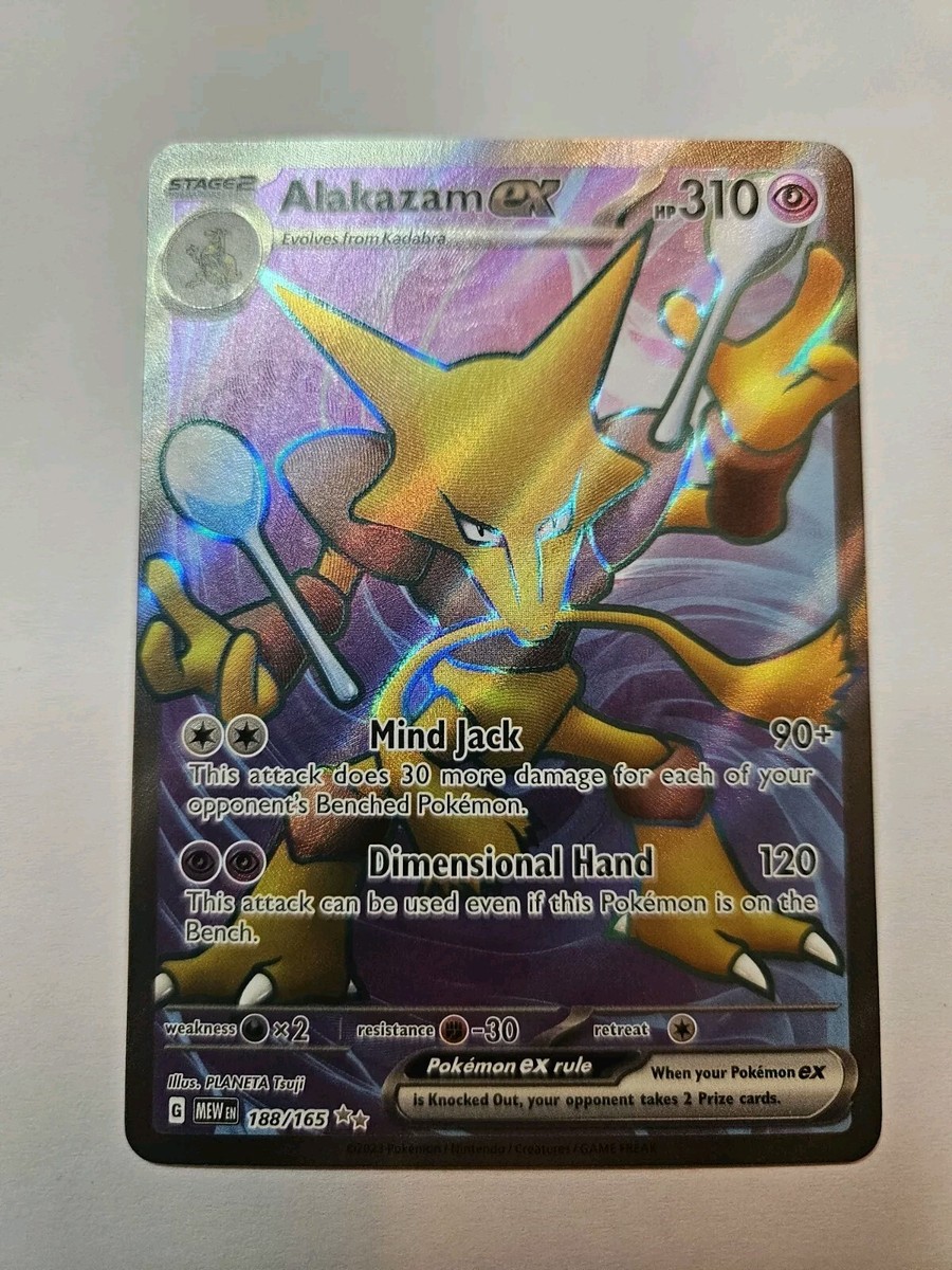 Alakazam EX 188/165 Ultra Rare Full Art Scarlet & Violet Pokemon