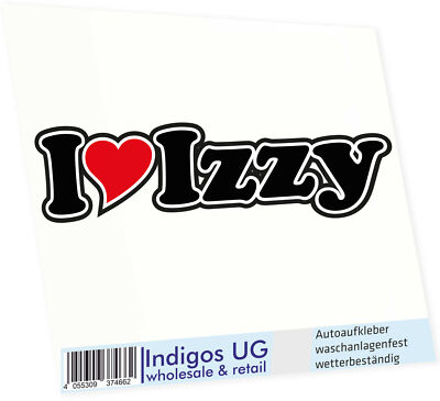 Autoaufkleber - Aufkleber - Sticker Auto mit Herz - 15 cm I LOVE Izzy