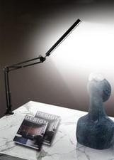 LED Desk Lamp Gooseneck Adjustable Lamp with Clamp Eye-Caring Reading Desk Light