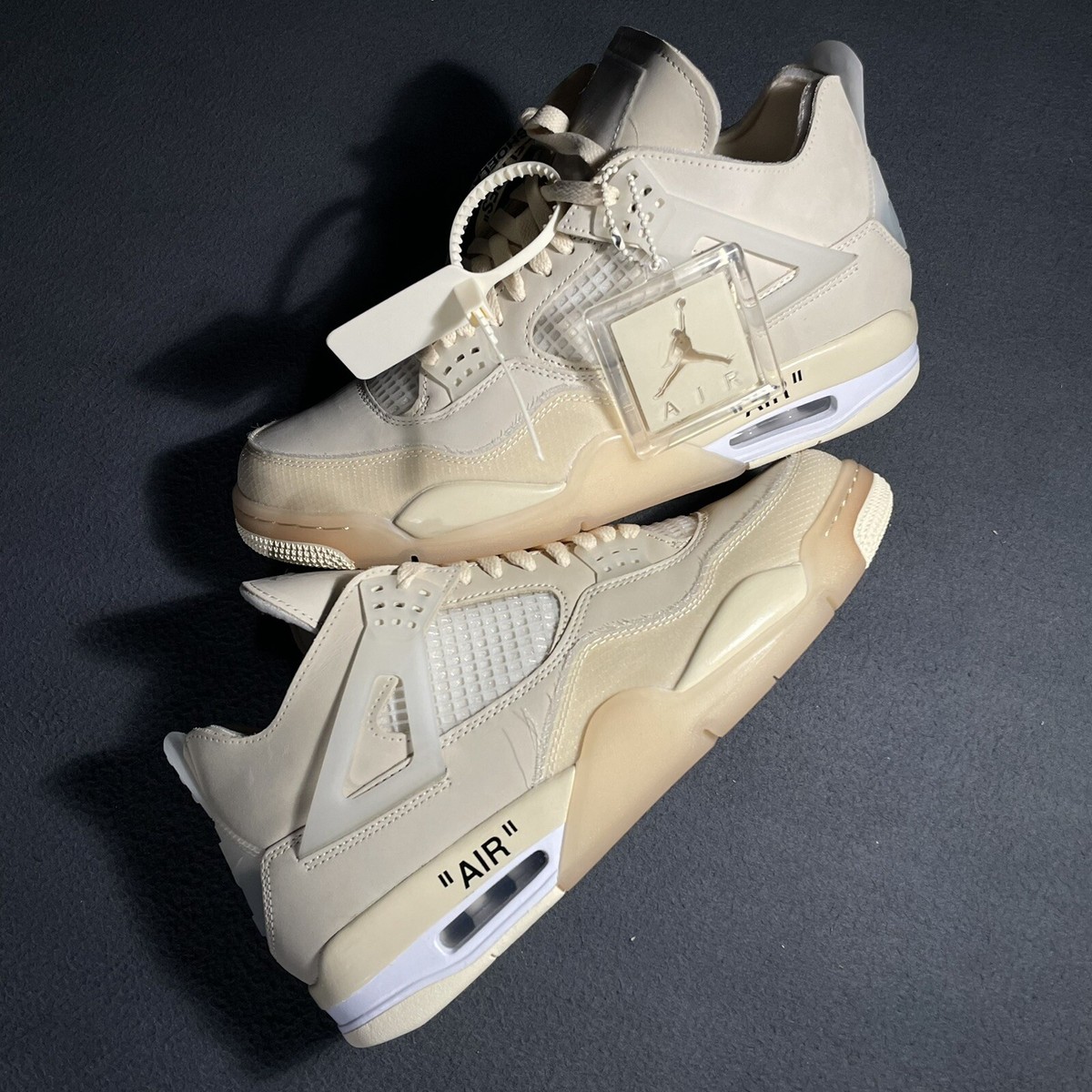 Size 12 Women (10.5 Men) - Jordan 4 SP x Off-White Mid Sail Size 12 Women (10.5 Men) - Jordan 4 SP x Off-White Mid Sail