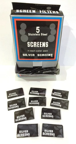 50 Stainless Steel 20mm Tobacco Pipe Screens Gauzes 10 Packs