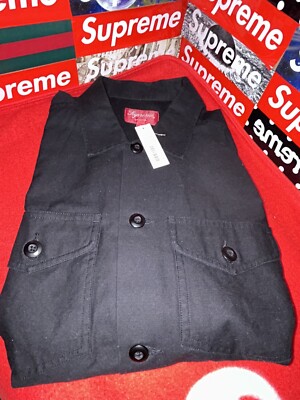 Supreme Army Work Shirt Black FW14 size Medium NEW | eBay