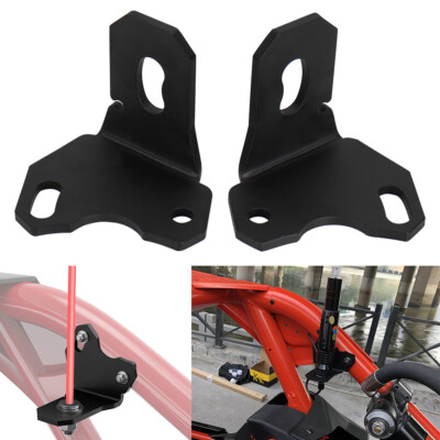 Rear LED Flag Whip Light Antenna Mount Brackets for Can-Am Maverick X3 UTV