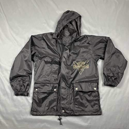 Mens Harley Davidson Motorcycle Riding Gear Rain Suit Jacket Nylon XS Unisex