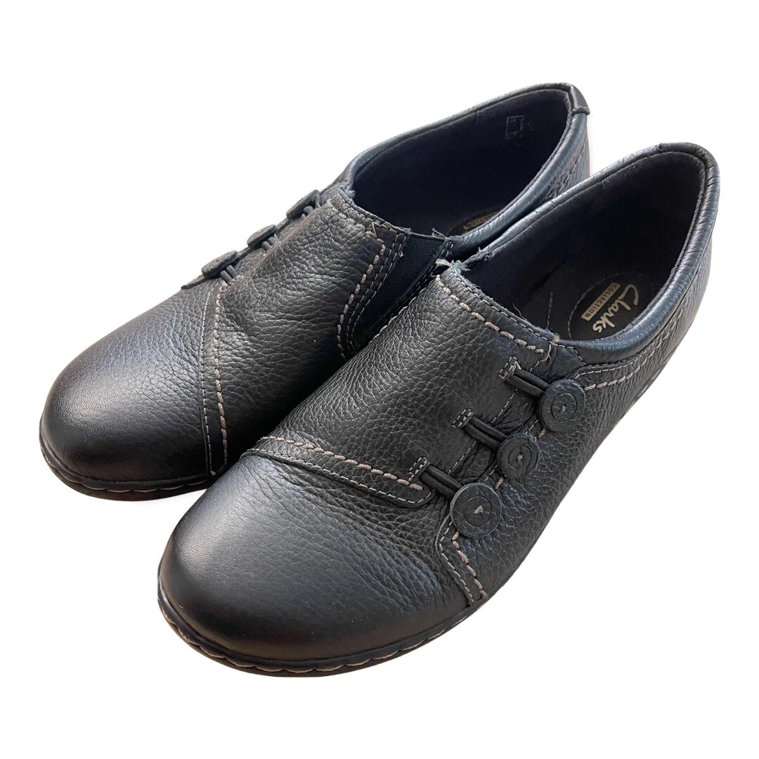 Clarks Collection Ashland Effie Black Women s Loaffers Size 10 eBay