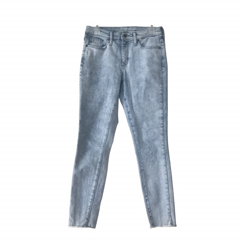 Universal Thread High Rise Skinny Jeans 6/28 Reg Raw Hem Ankle Stretch Acid Wash