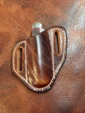 Antique Brown Buffalo Trapper Pancake style sheath 