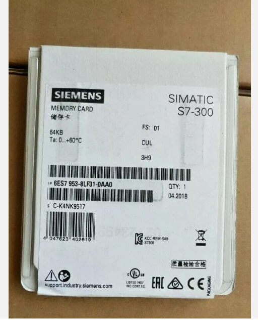 6ES7953-8LF31-0AA0 1 STÜCK NEUE SIEMENS Speicherkarte SIMATIC 6ES7953-8LF31-0AA0 - Bild 1 von 1