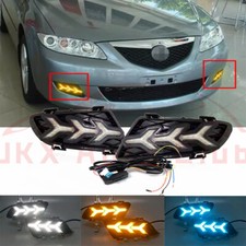 Bumper Flashes Signal Lights Led Drl Daytime Fog Lamps P For Mazda 6 2003-2005