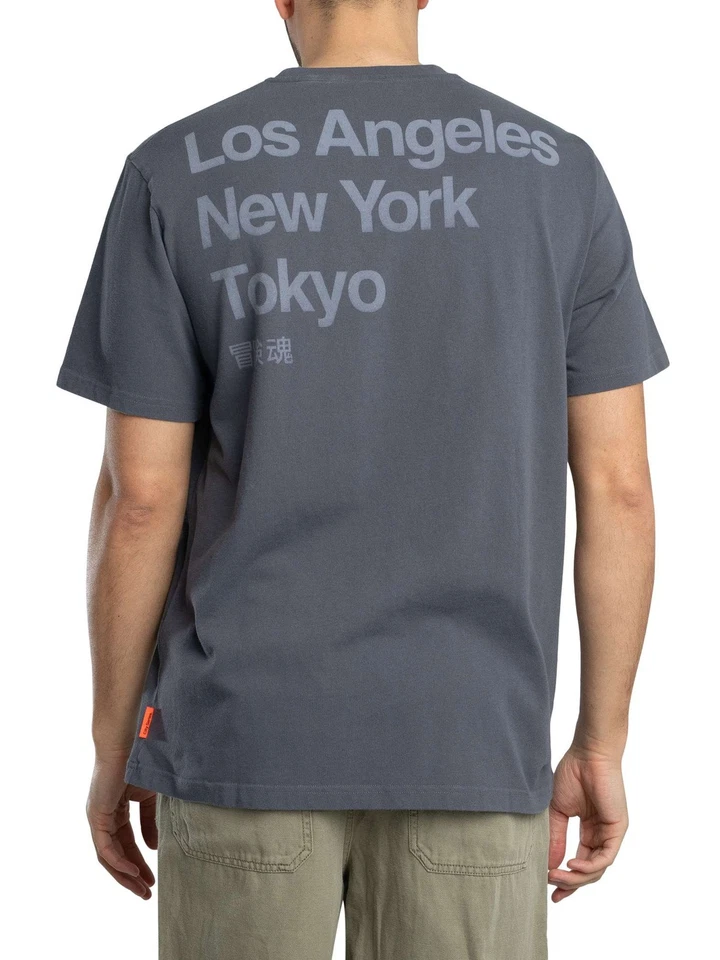 Superdry de los hombres Camiseta con el logotipo de la ciudad, Gris - Imagen 3 de 4