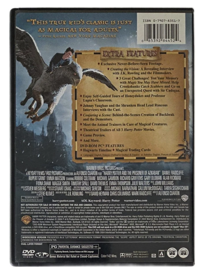 Harry Potter And The Prisoner Of Azkaban DVD 2-Disc Set Widescreen - Image 2 of 2