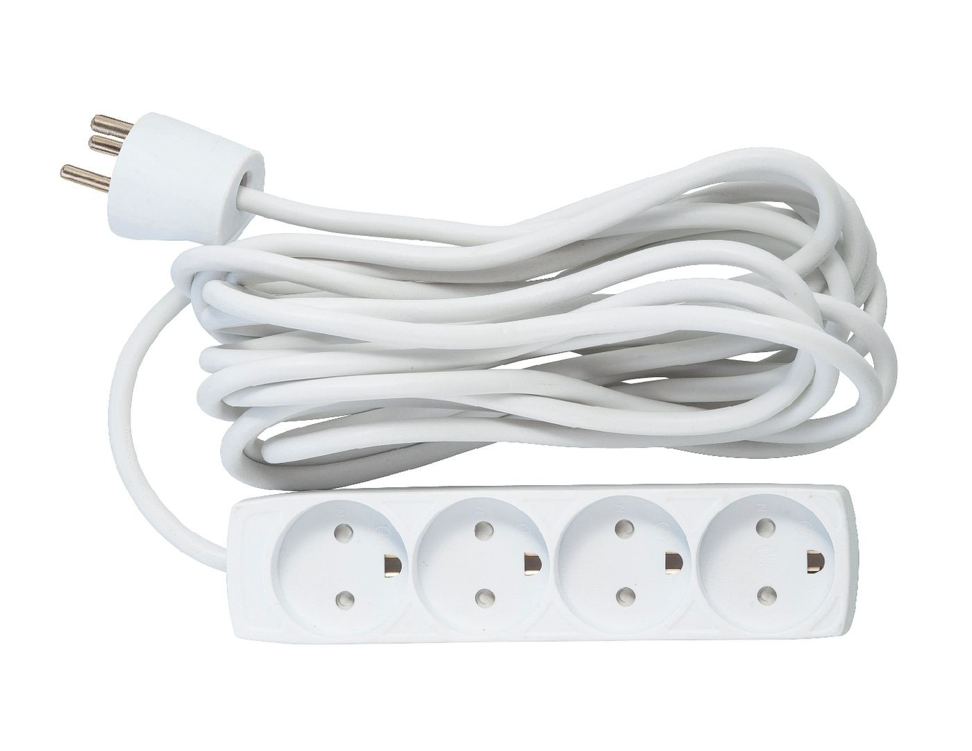 MicroConnect GRU00450WDK 4-way Danish Power Strip 5m
