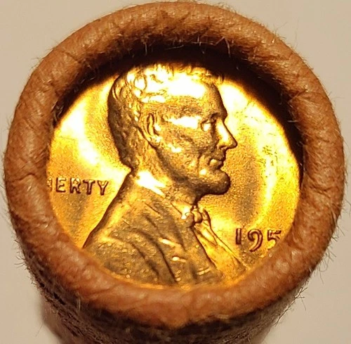 1954-S Lincoln Wheat Cent Roll  BU   OBW  50 Wheat Cents