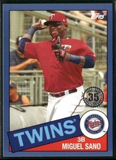 2020 Topps #85TB-25 Miguel Sano 1985 Topps Baseball 35th Anniversary Blue