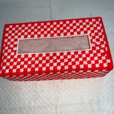 Handmade Tissue Box Cover - Plastic Canvas Fits 8.2x8.4  Box