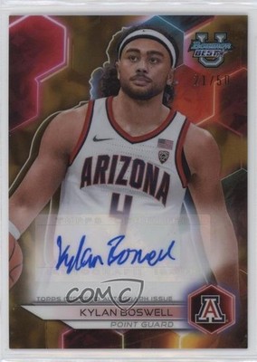 2023-24 Bowman U Best of Gold Refractor 21/50 Kylan Boswell #B23-KB Auto ux8