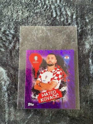 Mateo Kovacic Topps UEFA Euro 2024 Sticker Purple Parallel #CRO/3