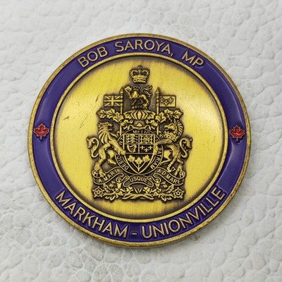 Canada 150th Anniversary Service Bob Saroya MP Markham-Unionville Challenge Coin