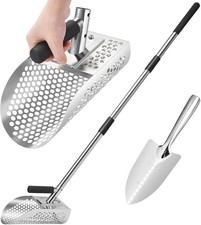 Sand Scoop for Metal Detecting, Metal Detector Scoop, Stainless Steel Sand Sifte