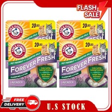 4 Pack Arm  Hammer Forever Fresh Lavender Multi-Cat Clumping Litter, 20 lb