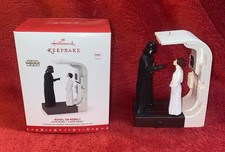 Hallmark Keepsake ROYAL OR REBEL 2016 Ornament Leia Vader MAGIC SOUND Star Wars